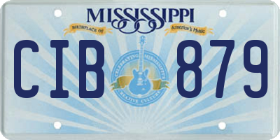 MS license plate CIB879