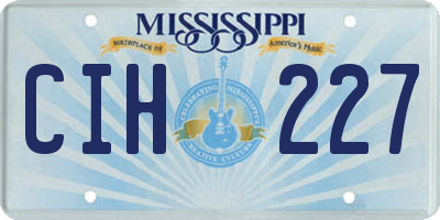 MS license plate CIH227