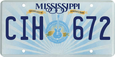 MS license plate CIH672