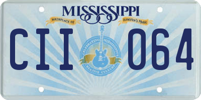 MS license plate CII064