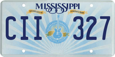 MS license plate CII327