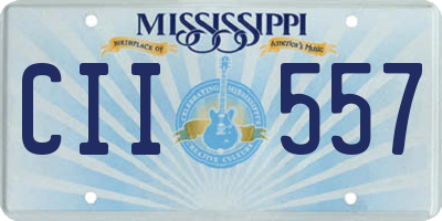 MS license plate CII557