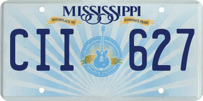 MS license plate CII627