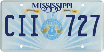 MS license plate CII727