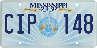 MS license plate CIP148