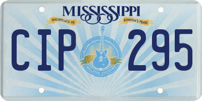 MS license plate CIP295