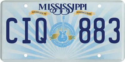 MS license plate CIQ883