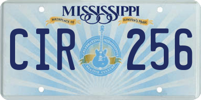 MS license plate CIR256