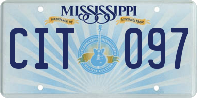 MS license plate CIT097