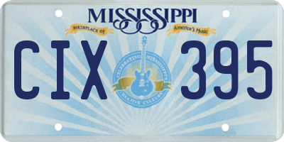 MS license plate CIX395