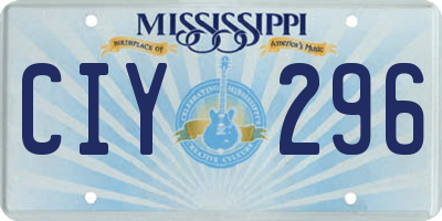 MS license plate CIY296