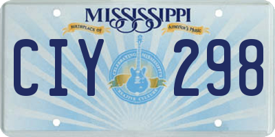 MS license plate CIY298