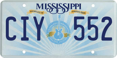 MS license plate CIY552