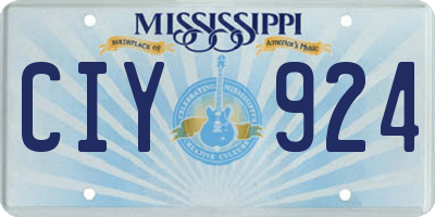 MS license plate CIY924