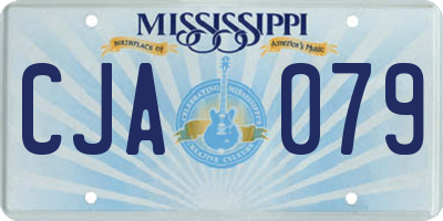 MS license plate CJA079