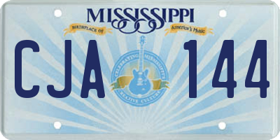 MS license plate CJA144
