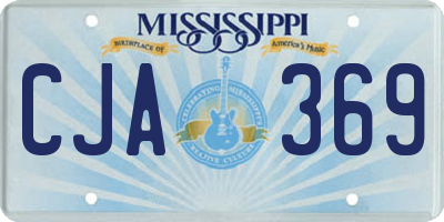 MS license plate CJA369