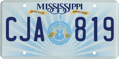 MS license plate CJA819