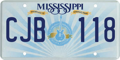 MS license plate CJB118