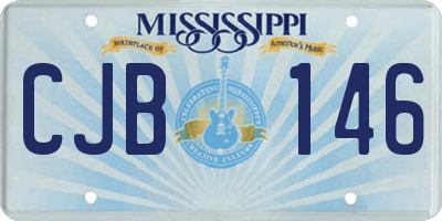MS license plate CJB146