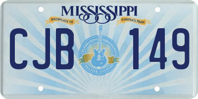 MS license plate CJB149