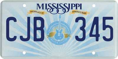 MS license plate CJB345