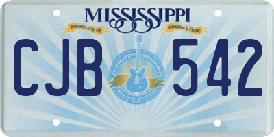 MS license plate CJB542