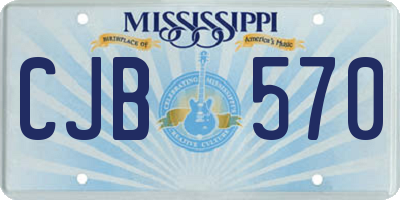 MS license plate CJB570