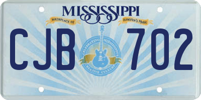 MS license plate CJB702