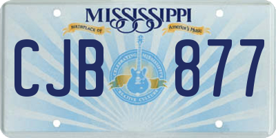 MS license plate CJB877