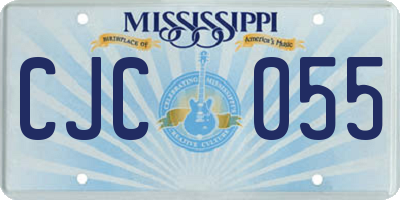 MS license plate CJC055