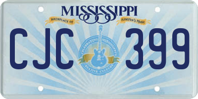 MS license plate CJC399
