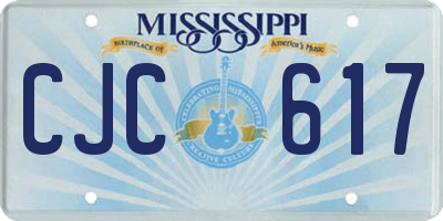 MS license plate CJC617