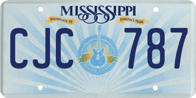 MS license plate CJC787
