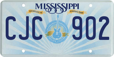 MS license plate CJC902