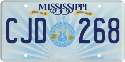 MS license plate CJD268