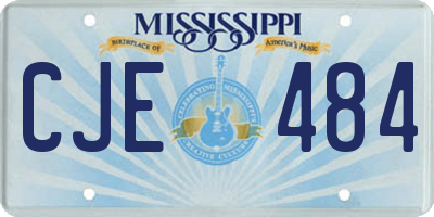 MS license plate CJE484