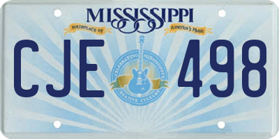 MS license plate CJE498