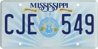MS license plate CJE549