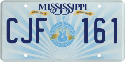 MS license plate CJF161