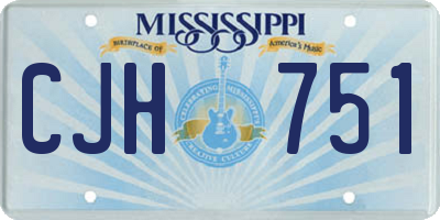MS license plate CJH751