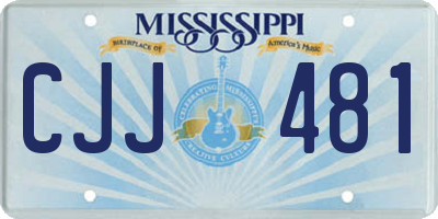MS license plate CJJ481