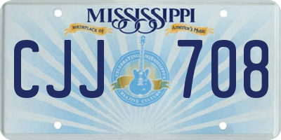 MS license plate CJJ708
