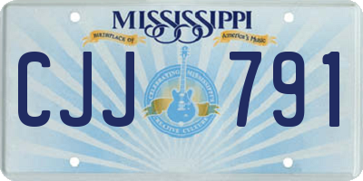 MS license plate CJJ791