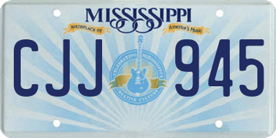 MS license plate CJJ945