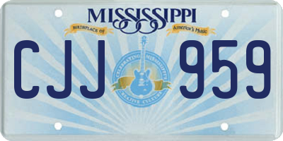 MS license plate CJJ959