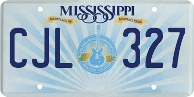 MS license plate CJL327