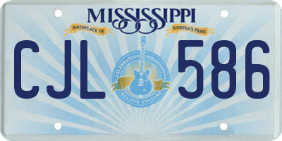 MS license plate CJL586