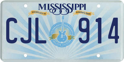 MS license plate CJL914
