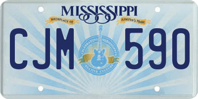 MS license plate CJM590